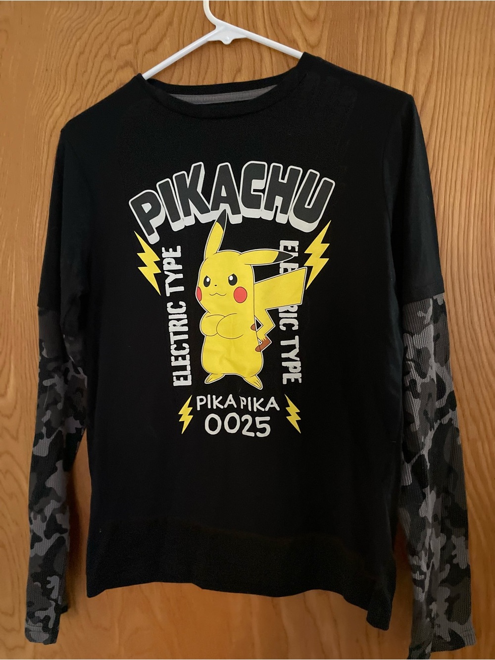 Kids Pikachu Graphic Long-Sleeve Shirt - Black & Yellow